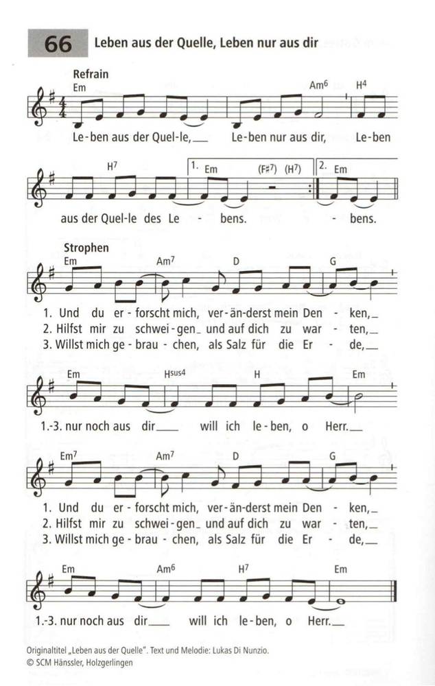 Quelle: neue lieder Gesangbuch