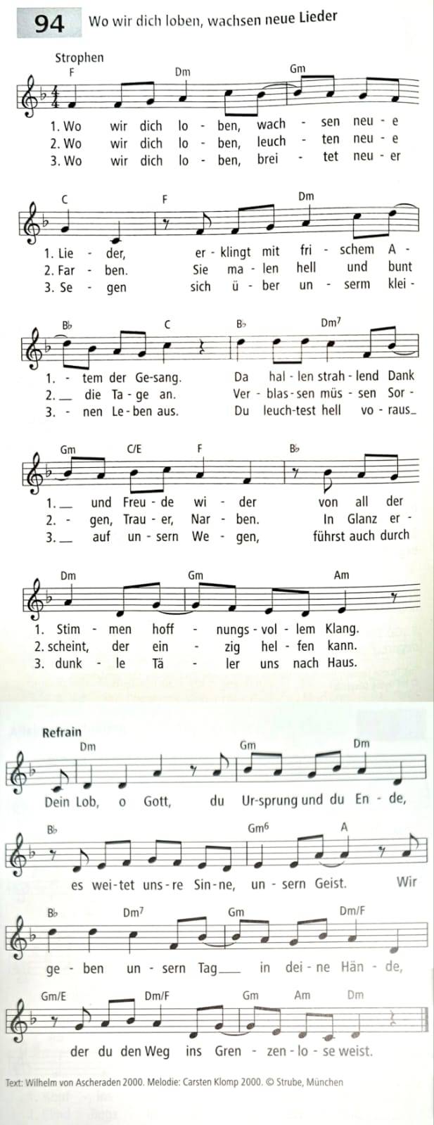 Quelle: neue lieder Gesangbuch
