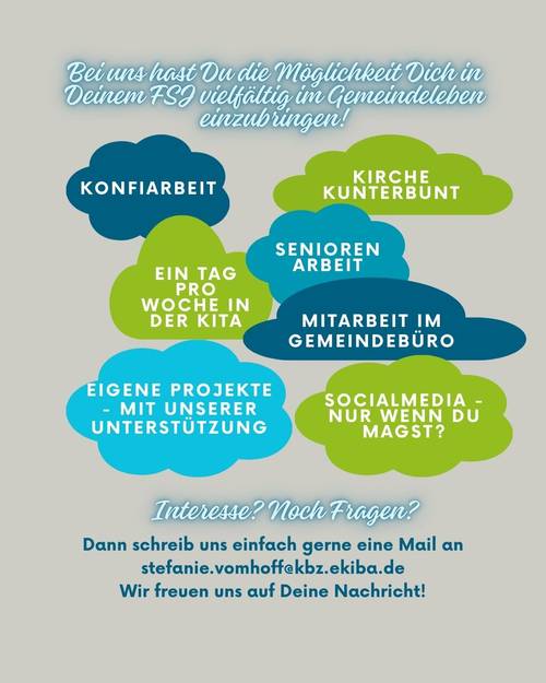 Werbeplakat für FSJ-Stelle