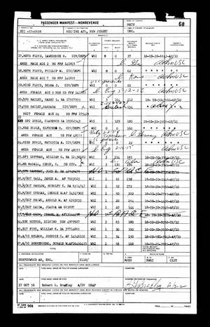 Flugpassagierliste Familie Duble England-USA
