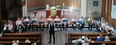 Der Posaunenchor spielt in der Erlöserkirche