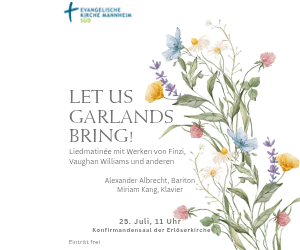 Plakat Liedmatinee mit Somnerblumen
